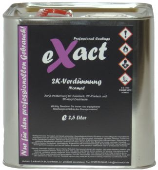 eXact 2K-Verdünnung "Normal", 2,5 Liter Kanne, für 2K-Lacke & Basislacke