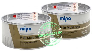 2x MIPA P99 Multi-Spachtel, inkl. Härter, 2kg Dose