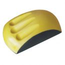 Schleifklotz (gelb) für Klett-Schleifscheiben, d=150mm, Handschleifer