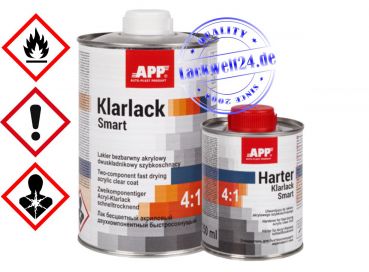 APP Smart HS Klarlack 4:1, hochglänzend, für Spotrepair & Teillackierung, 1,25 Liter Set
