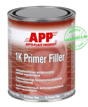 APP 1K-Primer-Filler, hellgrau, mit aktivem Korrosionsschutz, Füllgrundierung, 1 Liter