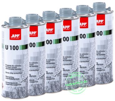 6 Dosen Steinschlagschutz U100, grau, überlackierbar, je 1 Liter Kompressordose