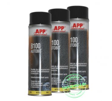 3x Bitumen Unterbodenschutz B100, schwarz, 500ml Spraydose