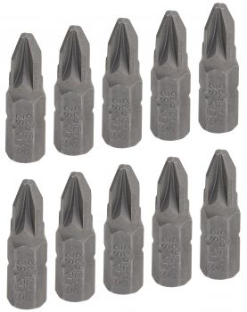 Kreuz-Bit PZ2, 10er Pack (Antrieb: Aussensechskant 6,3mm)