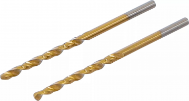 Spiralbohrer 2,5mm, titan-nitriert, HSS-G, Kreuzanschliff, 2 Stück Pack