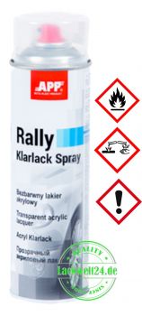 APP Rally Klarlack Spray, Transparent glänzend, 600ml XL-Dose