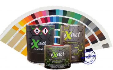 eXact 2K-RAL-Lack, RAL (5020) Ozeanblau, 4 Glanzstufen, Menge & Sets wählbar