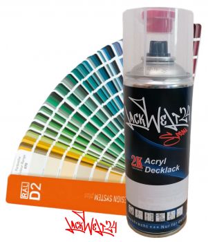 2K Acryl Lackspray RAL-Design (170 85 10) Topasgrün, versch. Glanzstufen, 400ml, LW24