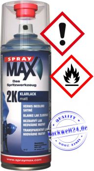 SprayMax 2K-Klarlack, MATT, UV- & Lösemittelfest, 400ml Spraydose