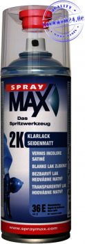 SprayMax 2K Klarlack, SEIDENMATT, UV- & Lösemittelfest, 400ml Sprühdose