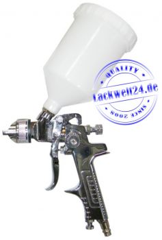Lackierpistole, HVLP, 2,0mm Düse, Fließbecher 0,6 Liter, Silber