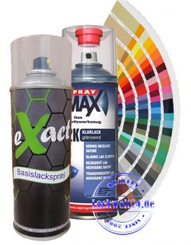 Basislack Spraydosenset Renault (nach Farbauswahl) mit 2K-Klarlack, 400ml je Dose