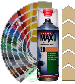 2K-Acryl-Lackspray RAL 1001 Beige, 4 Glanzstufen wählbar, 400ml Sprühdose