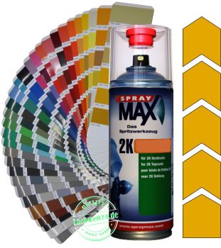 2K-Acryl-Lackspray RAL 1004 Goldgelb, 4 Glanzstufen wählbar, 400ml Sprühdose