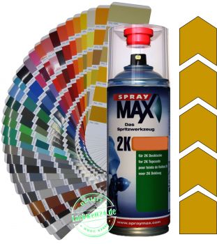 2K-Acryl-Lackspray RAL 1005 Honiggelb, 4 Glanzstufen wählbar, 400ml Sprühdose