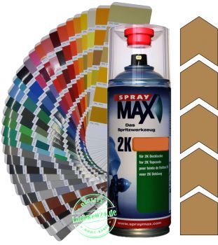 2K-Acryl-Lackspray RAL 1011 Braunbeige, 4 Glanzstufen wählbar, 400ml Sprühdose