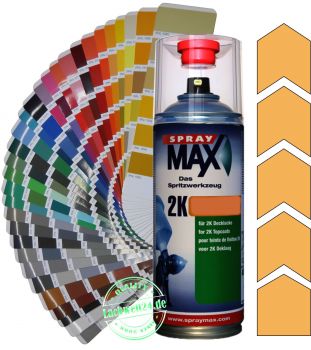 2K-Acryl-Lackspray RAL 1017 Safrangelb, 4 Glanzstufen wählbar, 400ml Sprühdose