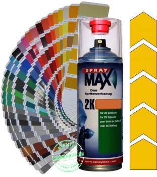 2K-Acryl-Lackspray RAL 1021 Rapsgelb, 4 Glanzstufen wählbar, 400ml Sprühdose