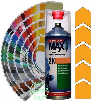 2K-Acryl-Lackspray RAL 1033 Dahliengelb, 4 Glanzstufen wählbar, 400ml Sprühdose