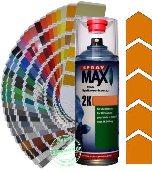 2K-Acryl-Lackspray RAL 2000 Gelborange, 4 Glanzstufen wählbar, 400ml Sprühdose