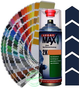 2K-Acryl-Lackspray RAL 5011 Stahlblau, 4 Glanzstufen wählbar, 400ml Sprühdose