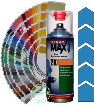2K-Acryl-Lackspray RAL 5012 Lichtblau, 4 Glanzstufen wählbar, 400ml Sprühdose