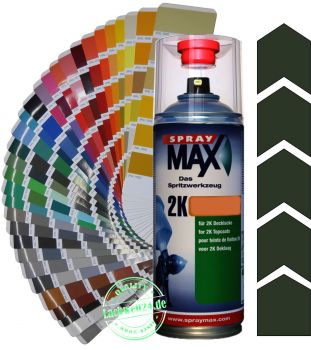 2K-Acryl-Lackspray RAL 6007 Flaschengrün, 4 Glanzstufen wählbar, 400ml Sprühdose