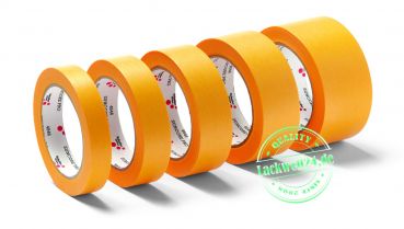 Abdeckband Washi Tape "Suncore Pro", Orange, Innen & Aussen, für scharfe Kanten, 120°C, 180 Tage Einsatzdauer, 50m Rolle, in 5 verschiedenen Breiten