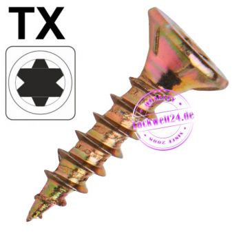 Spanplattenschraube 3x12 mm, IVZ, Senkkopf Vollgewinde