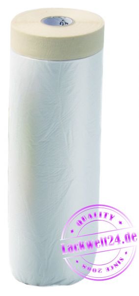 Abdeckfolie, Masker, Kantenabdeckfolie, mit Klebeband, 110cm x 33m Rolle (#RP)