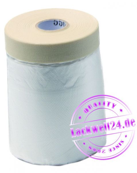 Abdeckfolie, Masker, Kantenabdeckfolie, mit Klebeband, 55cm x 33m Rolle (#RP)