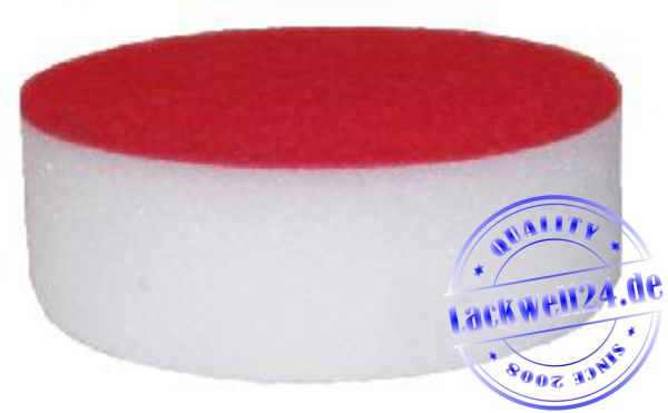 Polierschwamm / Scheibe, 75mm, Weiss, hart, Klettbefestigung (#RP)