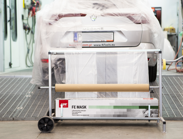 Abdeckfolie, 4m breit / 150m lang, selbsthaftend, transparent