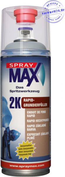 SprayMax 2K-Rapid-Grundierfüller, schnelltrocknend, Grau, 400ml Spraydose