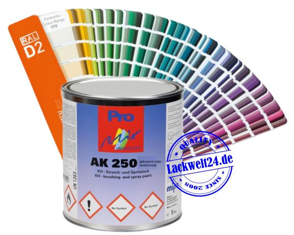 MIPA Kunstharz-Lack RAL Design Wunschfarbton zum streichen/spritzen, 1kg, SEIDENMATT