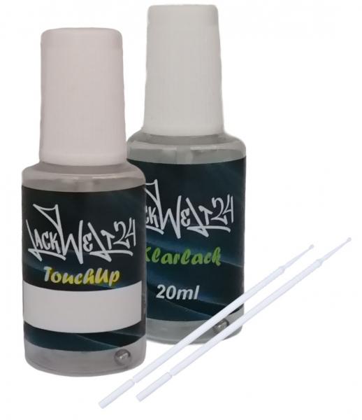 Lackstift 2er-Set Fiat Wunschfarbton, glänzend, je 20ml Basislack/Klarlack