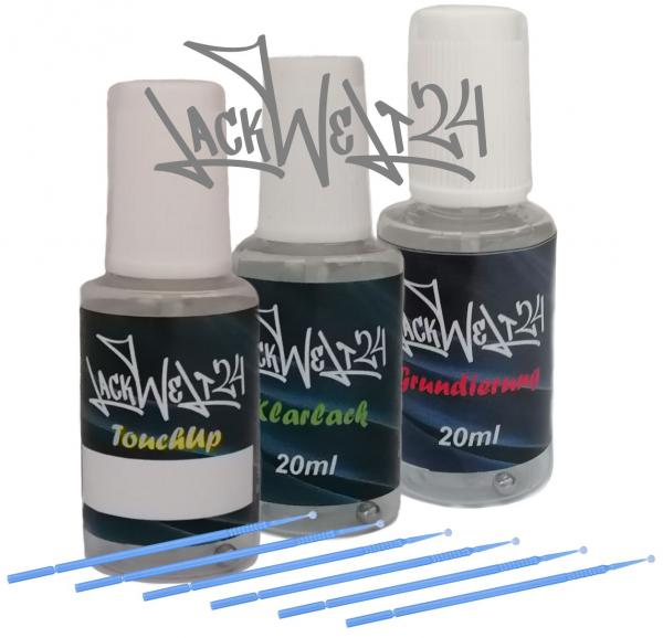 Lackstift 3er-Set Fiat Wunschfarbton, glänzend, je 20ml Basislack/Klarlack/Grundierung