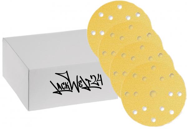 100x Excenter Schleifscheibe, P100-P800 (nach Auswahl), d=150mm, 15-Loch, 1 Paket