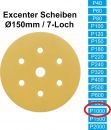 100x (Excenter)Schleifscheibe, P1000 (Korn 1000), 6/7 Loch, klett