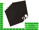 Schleifpapier P60 (Korn 60), wasserfest, Nass-Schleifpapier, 230x280mm
