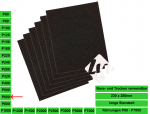 Schleifpapier P600 (Korn 600), wasserfest, Nass-Schleifpapier, 230x280mm