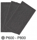 10x Schleifvlies-Pad, Grau (fein), P600 - P800, zum Schleifen und Mattieren, (1 Paket)
